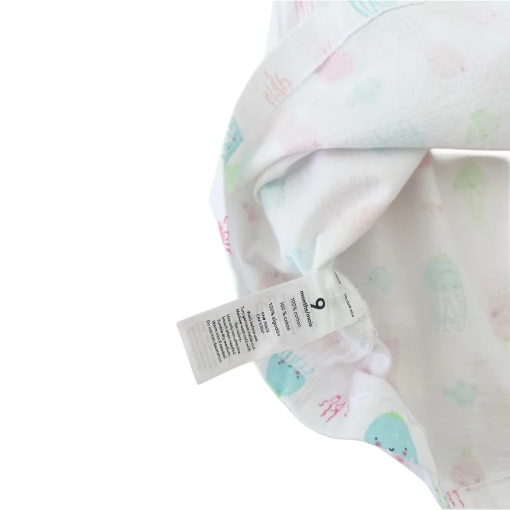 Carter's Pink & White Jellyfish Print Dress & Romper Onesie SET | Baby Girl 9MTH